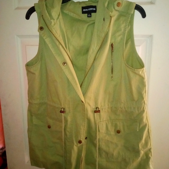 Zenana More To Come Full Size Military Hooded Vest